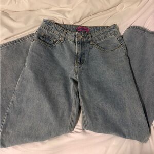 Edikted Light Blue Straight Leg Jeans